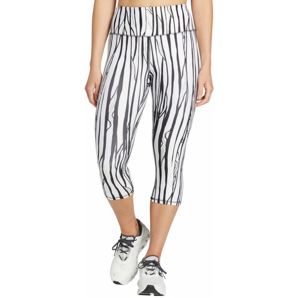 DSG Momentum High-Rise Capri Leggings Black White Patterned Small